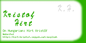 kristof hirt business card