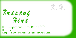 kristof hirt business card